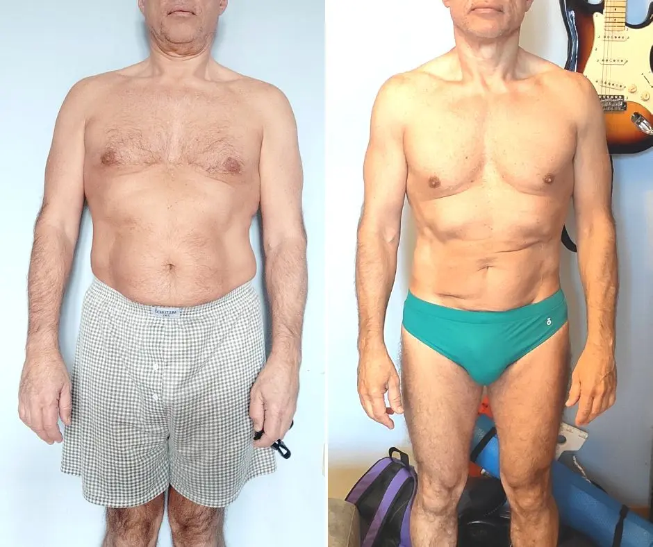 Trasformazione di Mirko: −5,6 kg in 4 mesi, foto prima e dopo