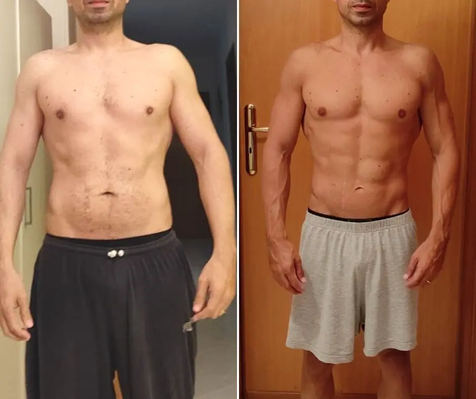 Trasformazione di Leo: −4,2 kg in 4 mesi, foto prima e dopo