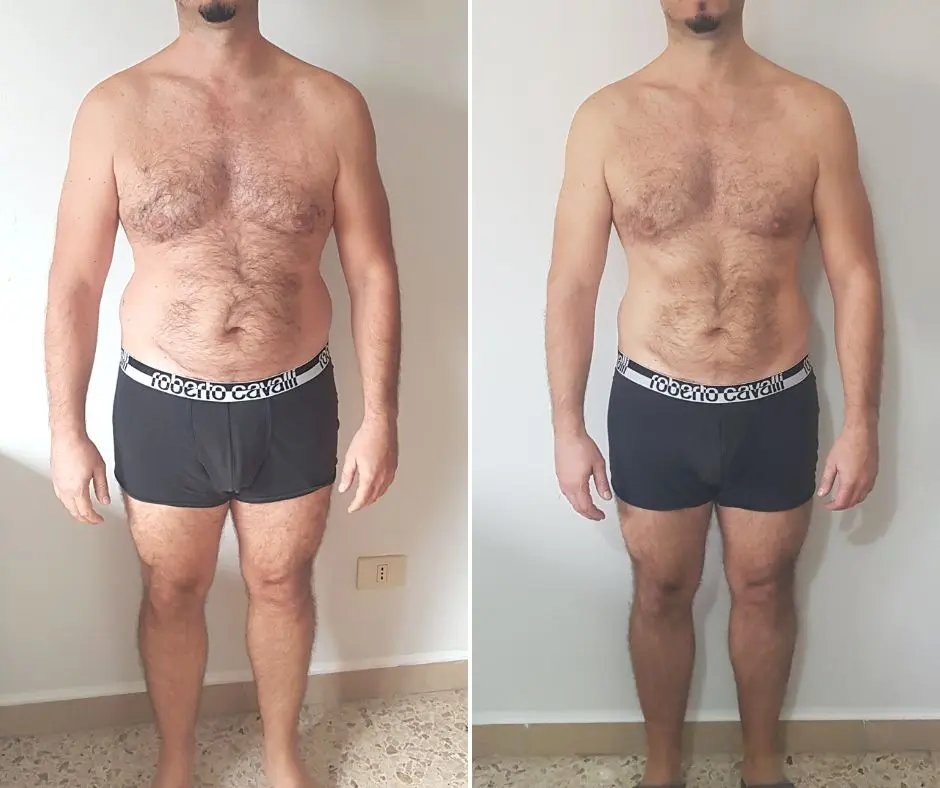 Trasformazione di Matteo: −11,8 kg in 6 mesi, foto prima e dopo