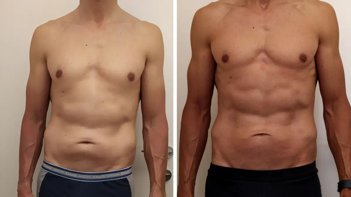Trasformazione di Alessandro: −3,2 kg in 4 mesi, foto prima e dopo