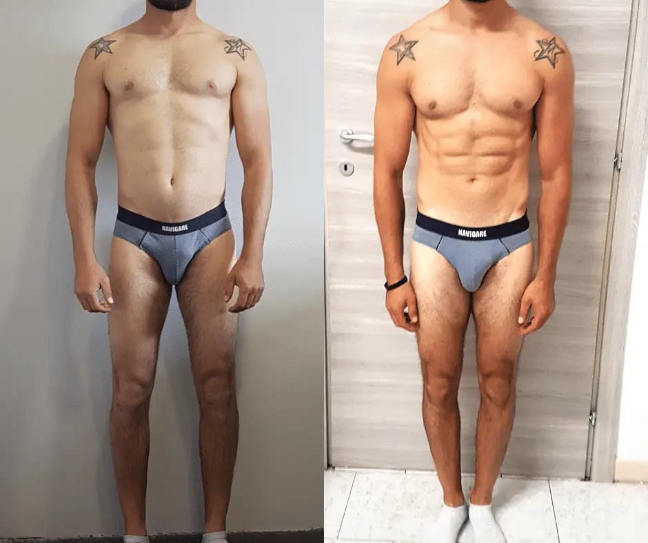 Trasformazione di Daniele: −4,3 kg in 3 mesi, foto prima e dopo