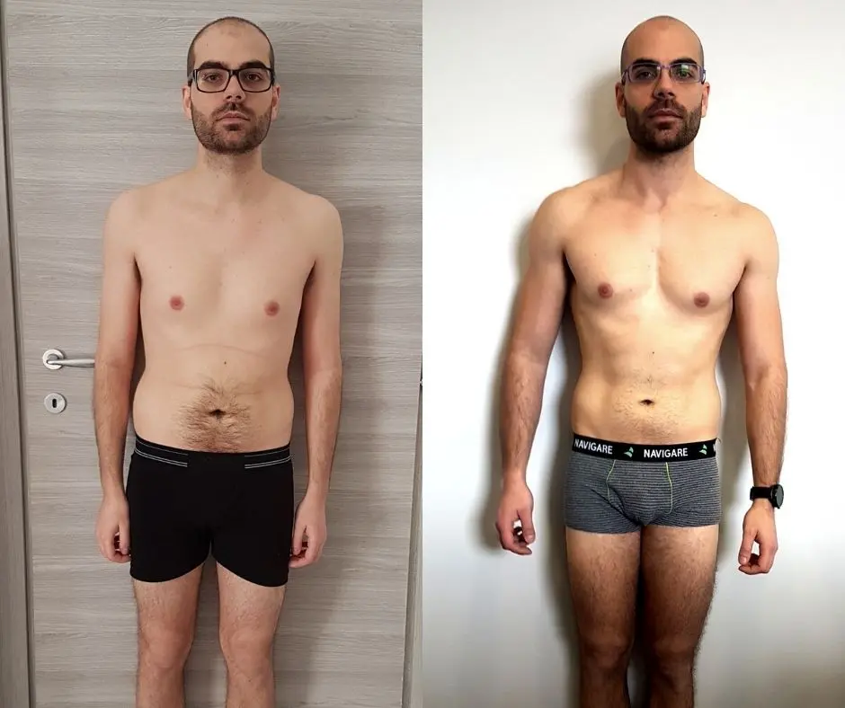 Trasformazione di Tony: −5,5 kg in 5 mesi, foto prima e dopo