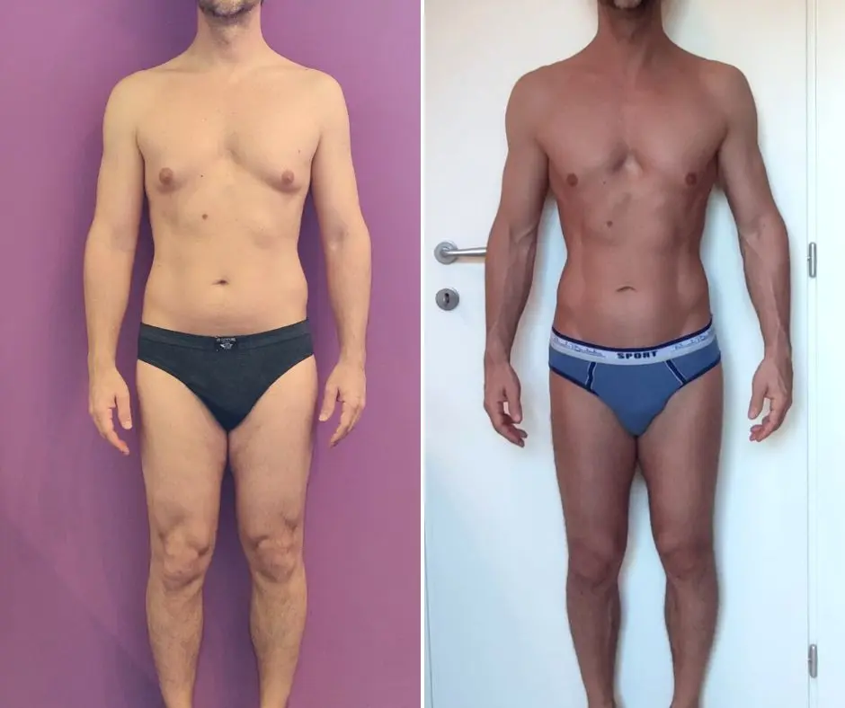 Trasformazione di Fabio: −8 kg in 4 mesi, foto prima e dopo