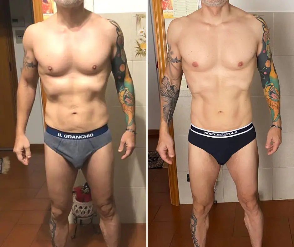 Trasformazione di Armando: −2,9 kg in 2 mesi, foto prima e dopo