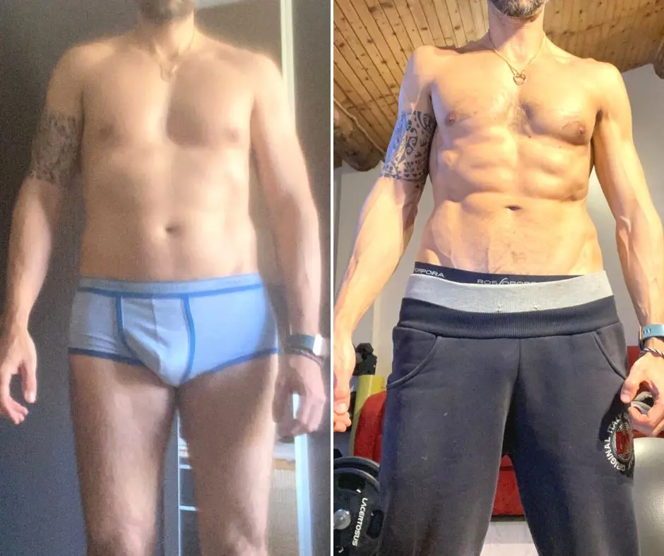 Trasformazione di Raffaele: −12,2 kg in 4 mesi, foto prima e dopo