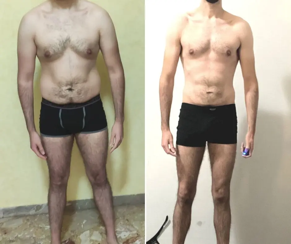 Trasformazione di Salvatore: −12,4 kg in 12 mesi, foto prima e dopo
